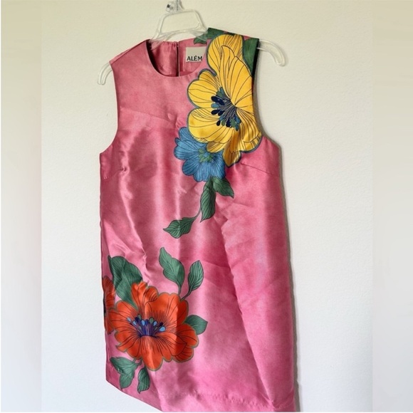 Alemais Piato Floral Mini Shift Dress Pink - Picture 6 of 9